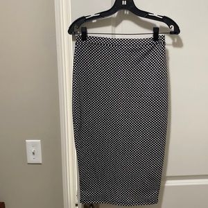 Black and White Polka Dot Skirt SZ Medium